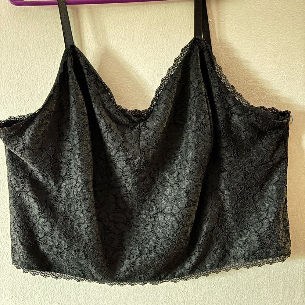 Boutique+ lace crop top. Adjustable straps. Worn a few times.